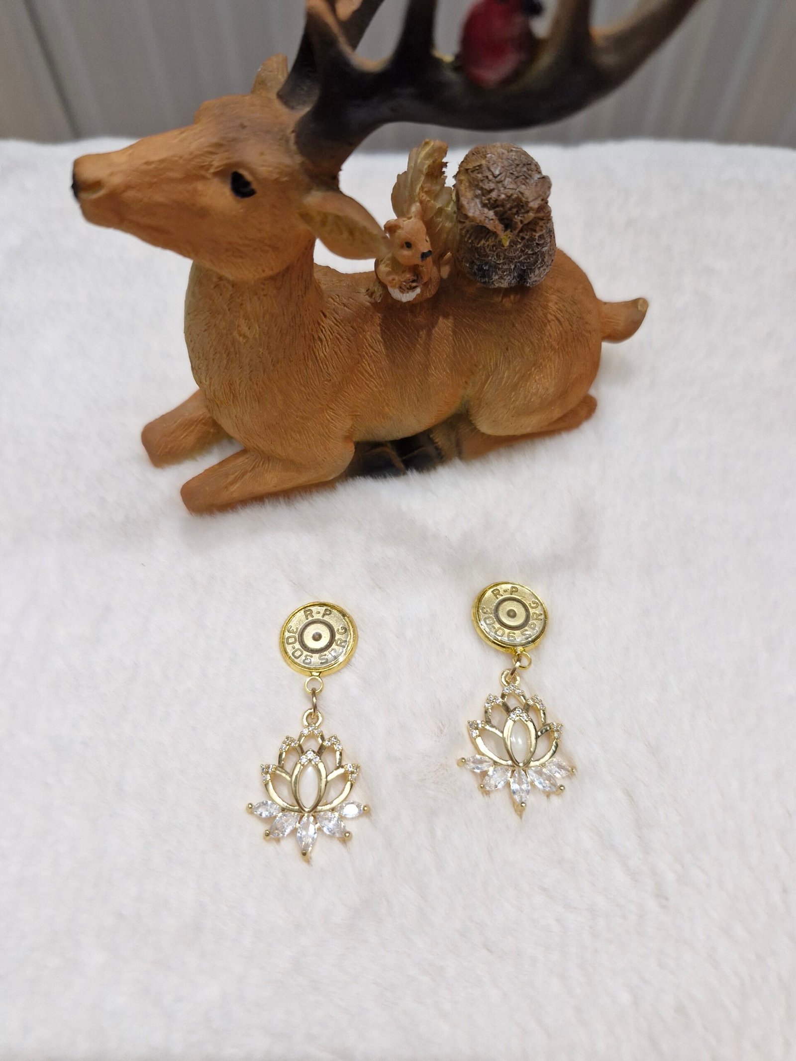 Boucles d'oreilles Fleur de lotus – Image 2