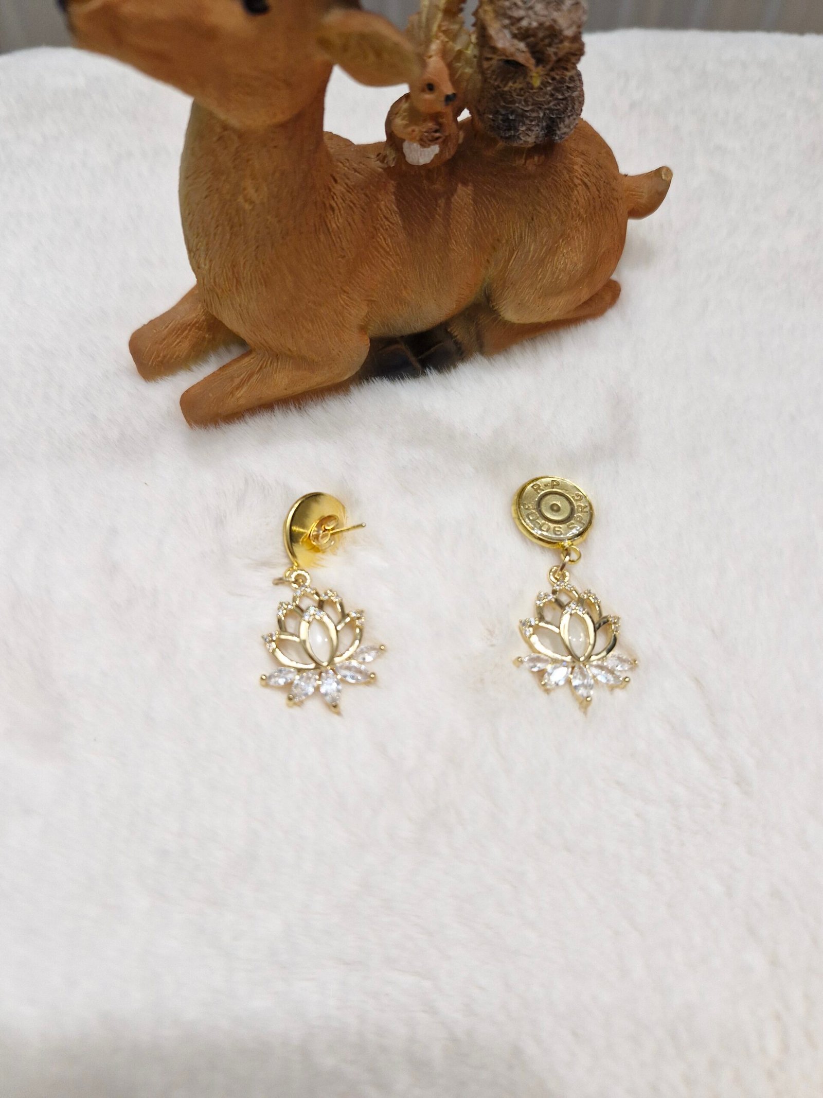 Boucles d'oreilles Fleur de lotus – Image 3