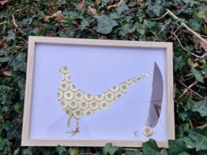 DECORATION FAISAN REALISE AVEC DE VRAIS DOUILLE DE CARTUCHES