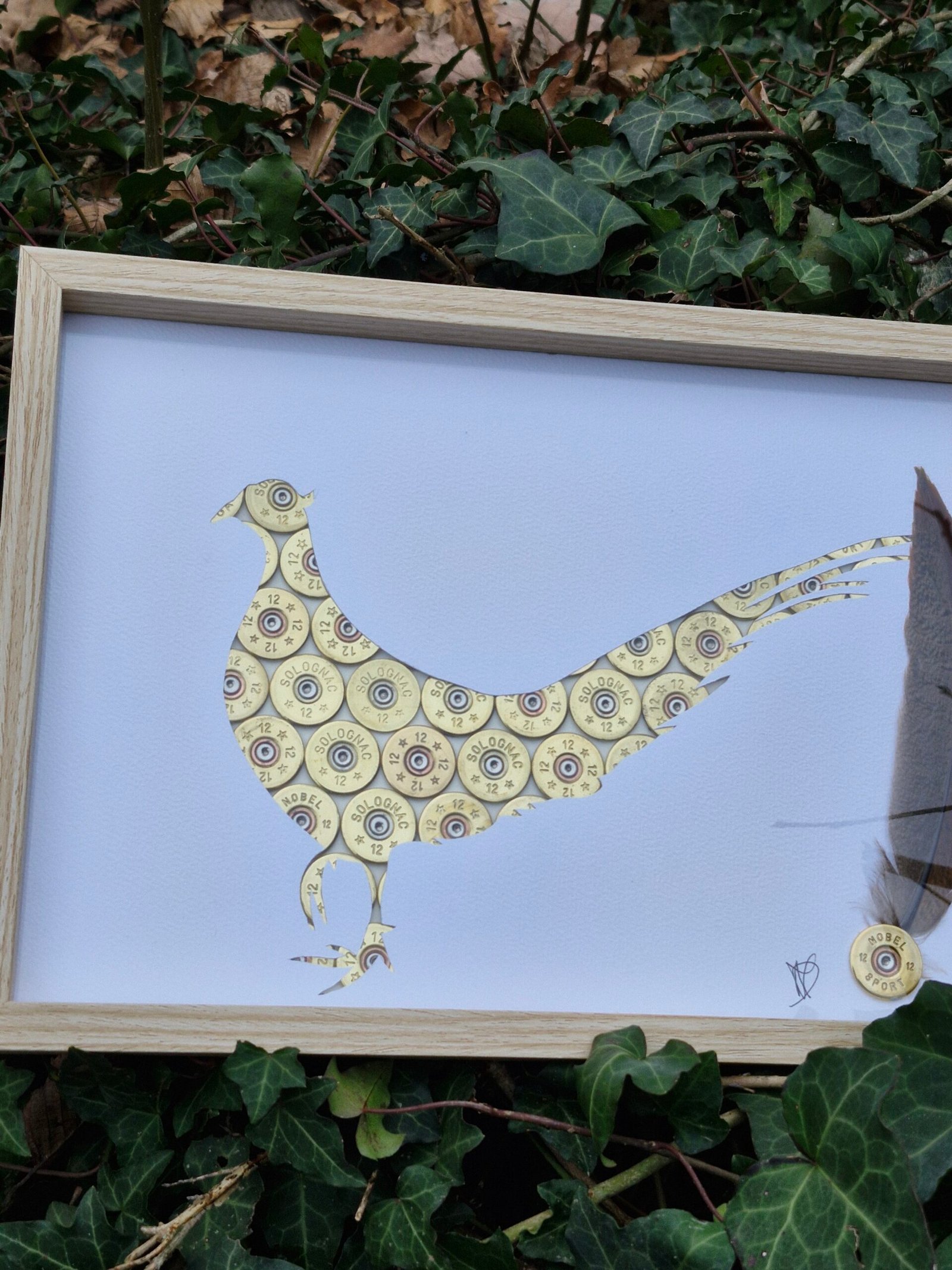 DECORATION FAISAN REALISE AVEC DE VRAIS DOUILLE DE CARTUCHES – Image 4