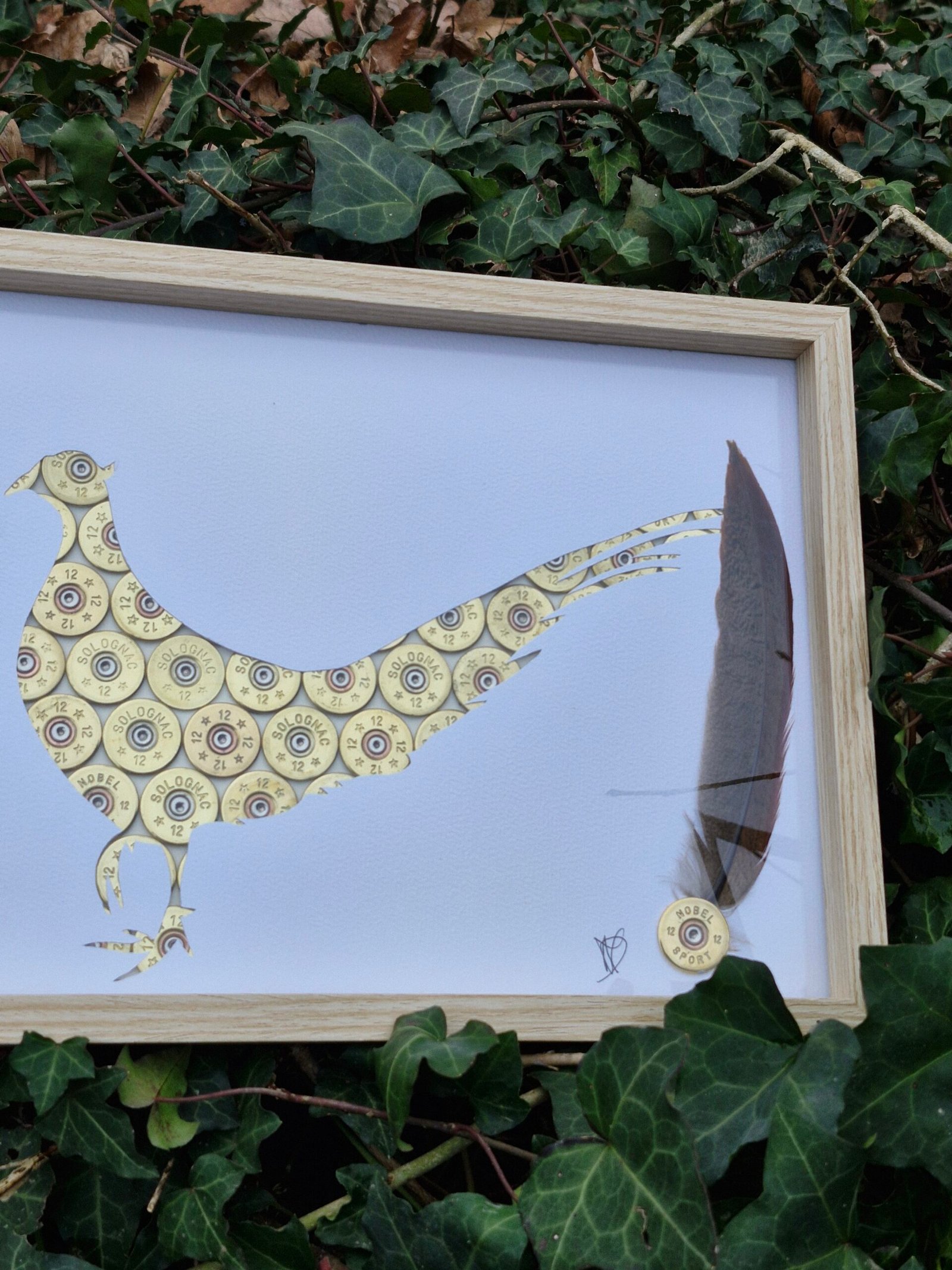 DECORATION FAISAN REALISE AVEC DE VRAIS DOUILLE DE CARTUCHES – Image 3