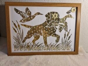 Chien d'arrêt et canard