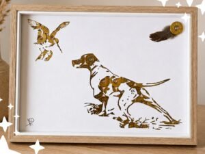 Chien en arrêt.